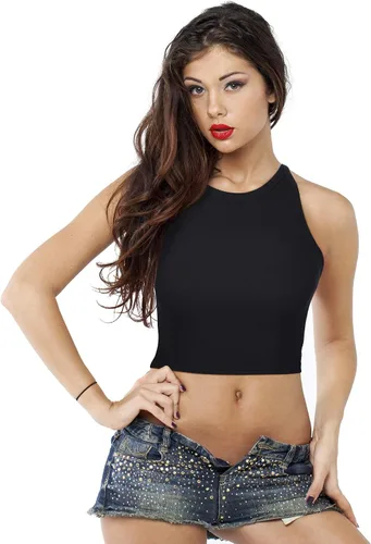 Vista 2 de 3 piezas de camiseta sin mangas básica para mujer, camiseta corta con espalda cruzada para mujer, sin mangas, deportes, entrenamiento, de algodón