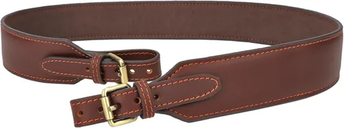 Vista 9 de TOURBON Correa de cuero para escopeta de rifle largo ajustable con o sin giros 1.77" Wide, Non-slip Suede Interior, Metal Buckles with Slots, with