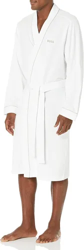 Vista 8 de BOSS Bata kimono de algodón para hombre Verde Oliva Profundo