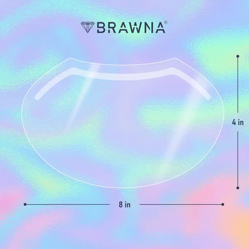 Vista 6 de BRAWNA Paquete de 25 viseras protectoras de ducha con bolsa de organza rosa para extensiones de pestañas, microblading, laminación de cejas, cirugía