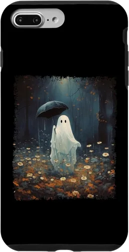 Vista 11 de Carcasa gótica para iPhone 11 con diseño de fantasma espeluznante en el bosque