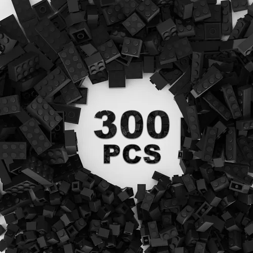 Vista 11 de 300 piezas de bloques de construcción clásicos, bloques a granel gris claro, compatibles con piezas y partes de las principales marcas, juguetes