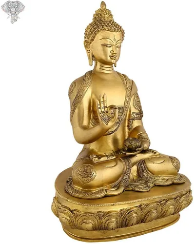 Vista 4 de kalakrithi Estatua de Buda – 17" Estatua de Buda – 17 inches