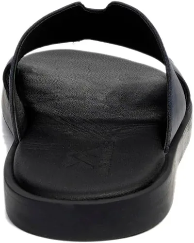Vista 3 de Marrkesh - Pantuflas cómodas de cuero para hombre Plantilla acolchada y suela de goma duradera