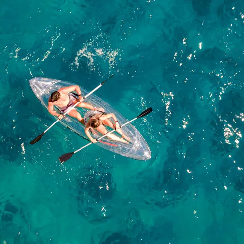 Vista 6 de Kayak Hinchable Transparente con Accesorios Paros InnovaGoods 312 cm 2 plazas