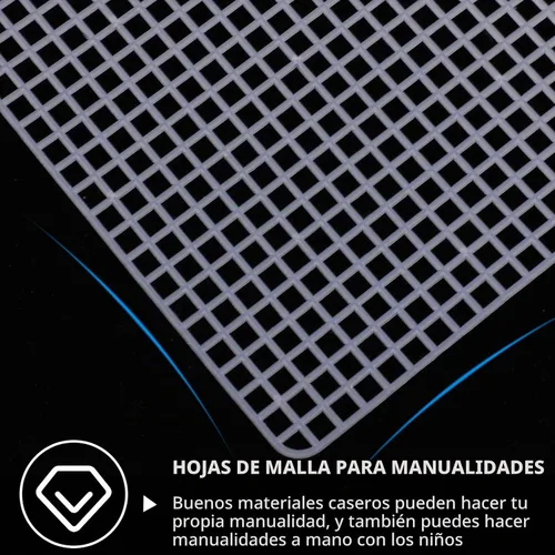 Vista 5 de EXCEART Juego de 12 hojas de lona de plástico para hacer bolsos, 15.7 x 14.4 in de malla resistente de plástico para manualidades, proyectos