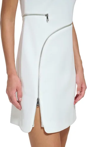 Vista 5 de DKNY Vestido tubo de buceo con detalle de cremallera para mujer