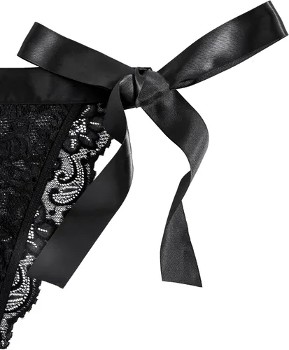 Vista 5 de SweatyRocks Conjunto de lencería de malla con encaje floral y ribete festoneado para mujer