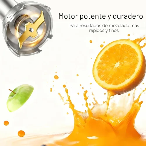 Vista 4 de MegaWise Juego de batidora de mano 3 en 1 con control de velocidad variable, licuadora de inmersión de 400W - Incluye batidor, espumador de leche