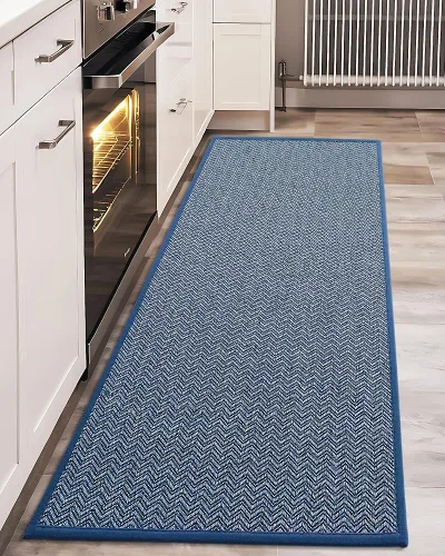 Vista 27 de Color&Geometry - 2 alfombras y tapetes de cocina antideslizantes, lavables, absorbentes, fáciles de limpiar, tapetes de cocina para frente del Caqui