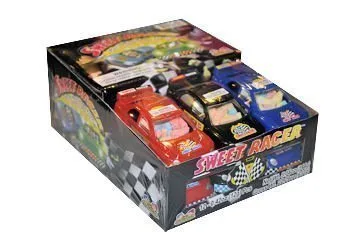 Vista 3 de Sweet Racer Pull Back - Coches rellenos de caramelo (1 caja, 12 coches)