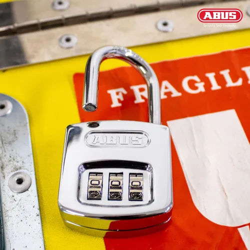 Vista 5 de Abus 160/40 C 160 Candado de combinación para todo clima, cromado, con 3 diales