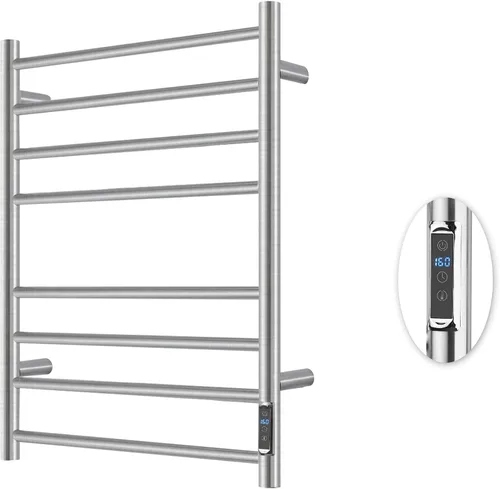 Vista 17 de Toalleros térmicos para baño, calentadores eléctricos de pared con temporizador y control de temperatura, calentador para baño, cepillado