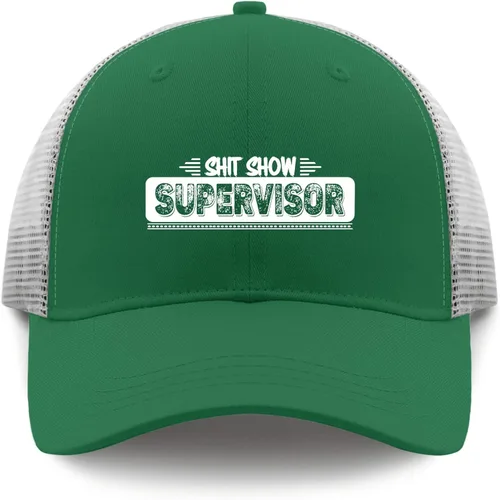 Vista 9 de devor Gorras de béisbol Shit Show Supervisor, sombreros divertidos para hombres