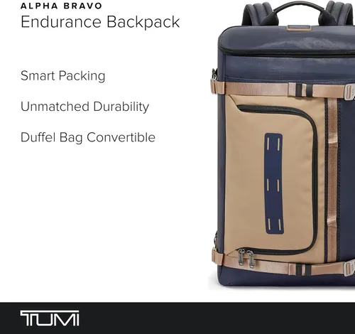 Vista 2 de TUMI - Mochila Alpha Bravo Endurance, Azul marino medianochecaqui, Classic