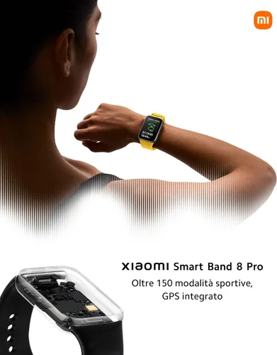 Vista 5 de Xiaomi Smart Band 8 Pro Fitness Tracker, pantalla AMOLED de 1.74 pulgadas, batería de hasta 20 días, 5 ATM, seguimiento de SpO2, monitoreo del sueño