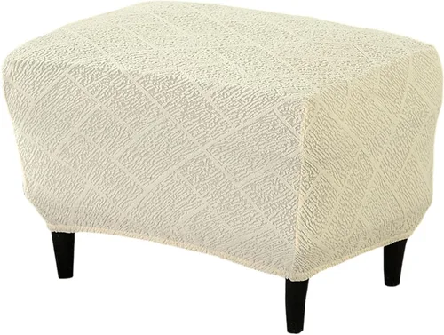 Vista 20 de Funda elástica para silla, funda otomana rectangular de almacenamiento, funda otomana para reposapiés, fundas otomanas para taburete de pie