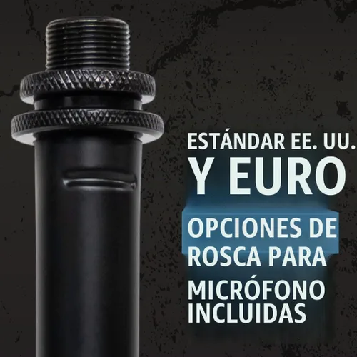 Vista 3 de Soporte de micrófono de escritorio Shure by Gator con base redonda y altura ajustable estándar, embrague giratorio y base de 15 cm; (SH-DESKTOP1)