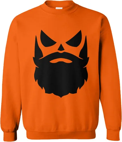 Vista 15 de Pumpkin Face - Sudadera unisex con cuello redondo para Halloween Negro - Traje de esqueleto