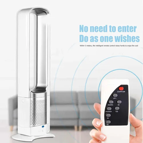 Vista 5 de Ventilador sin aspas para dormitorio, ventilador de torre que sopla aire frío, ventilador de torre de enfriamiento silencioso con control remoto, 3