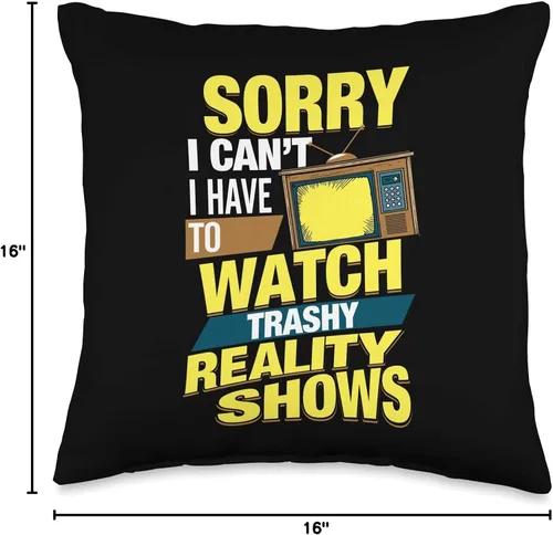 Vista 4 de Reality Show Lover Gifts - Cojín para ventilador de TV (16.0 x 16.0 in), multicolor