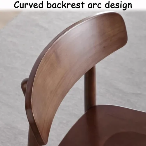 Vista 4 de YVYKFZD Sillas de comedor de madera maciza, juego de sillas de comedor de salón, sillas de cocina sin brazos con respaldo curvo, silla auxiliar