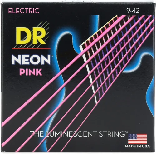 Vista 33 de DR Strings NBE-9 - Cuerdas para guitarra eléctrica de color azul neón de alta definición, cuerda ligera, 9-42