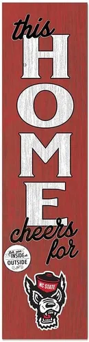 Vista 12 de KH Sports Fan Letrero de Alabama Crimson Tide This Home Cheers for Porch Leaner, 11 x 46 pulgadas, carmesí de marea carmesí; muestra tu espíritu