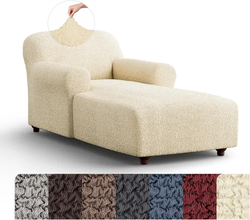 Vista 11 de PAULATO BY GA.I.CO. Funda para muebles, sillón, sofá, desmontable elástica de doble vía - Hecha en Italia - Colección Mille Righe Azul