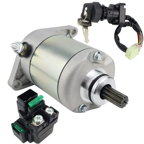 Vista 8 de Motor de arranque y relé de solenoide e interruptor de encendido para Suzuki ATV Eiger 400 2WD 4WD LT-A400 LT-F400 2002-2007 3545-016 31100-38F00
