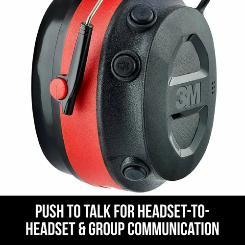 Vista 7 de 3M Pro-Comms - Protector auditivo electrónico, orejeras inalámbricas con tecnología Bluetooth y micrófono de brazo externo con cancelación de ruido