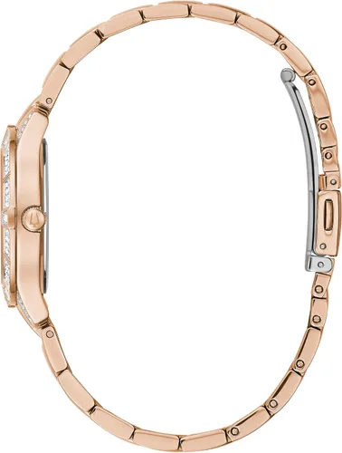 Vista 2 de Bulova Ladies' Crystal Phantom 3-Hand, Small Second Hand Quartz Watch, Mother-of-Pearl Dial