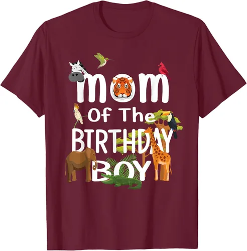 Vista 18 de Camiseta de fiesta de animales con temática de zoológico para niño de cumpleaños, Negro