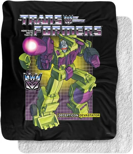 Vista 14 de Transformers Bumblebee Silky Touch Sherpa Back Manta súper suave