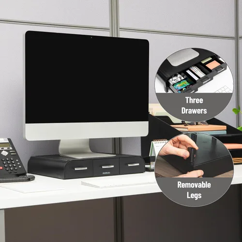 Vista 4 de Mind Reader ' Perch' soporte y organizador de escritorio para PC, computadora portátil, iMac, talla única , Negro