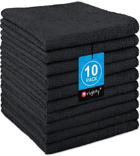 Vista 23 de Orighty Paquete de 5 toallas faciales de microfibra, altamente absorbentes y suaves al tacto, toallas de mano para baño, hotel, spa y gimnasio, 11.5