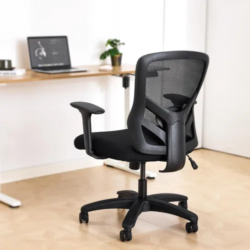 Vista 2 de YFO Silla de oficina grande y alta, 500 libras, silla ergonómica de malla