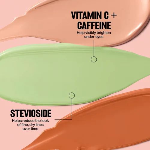 Vista 8 de Revlon Glimmer - Corrector con efecto corrector líquido para debajo de los ojos, hecho con cafeína, vitamina C y esteviosido, 100 Verde, 0.3 fl oz