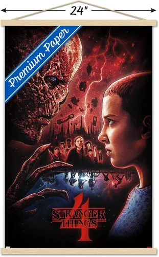 Vista 3 de Netflix Stranger Things: Season 4 - Póster de pared con marco magnético