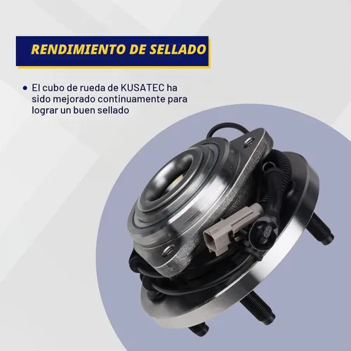 Vista 5 de KUSATEC 513234 Rodamiento de rueda delantera y conjunto de buje Compatible con Jeep Grand Cherokee 2005 2006 2007 2008 2009 2010, Commander 2006