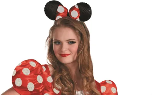 Vista 2 de Disney Disfraz clásico de Minnie Mouse rojo para mujer Grande 12-14
