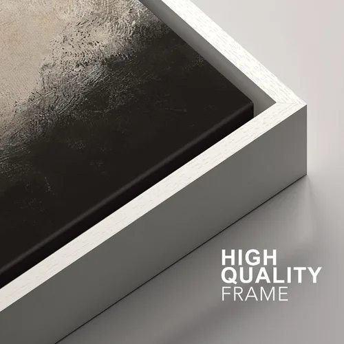 Vista 24 de SIGNFORD - Set de obras de arte en lienzo enmarcado para pared, ilustraciones abstractas de neblina del desierto en tonos neutros beige y marrón
