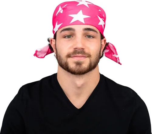 Vista 2 de Bandana para disfraz con estampado de estrellas de Macho Man