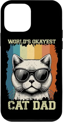 Vista 16 de World's Okayest Cat Dad Cat Lover Animal Father's Day Parent Case for iPhone 16