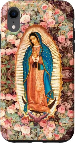 Vista 25 de Lady of Guadalupe - Carcasa para iPhone 17, diseño de flores rosadas