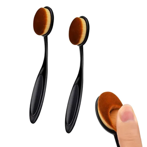Vista 3 de Paquete de 2 cepillos de dientes para base de cepillo de dientes, cepillo de maquillaje ovalado, cepillo de dientes suelto para mezclar líquido