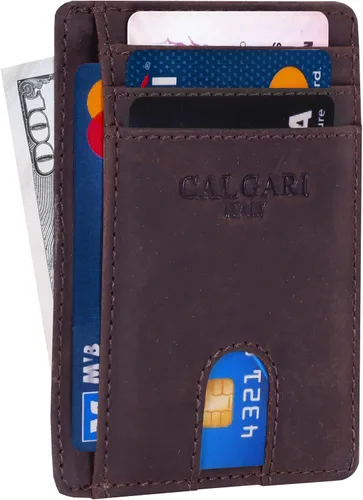 Vista 2 de Carteras minimalistas de cuero italiano de lujo Para hombres y mujeres