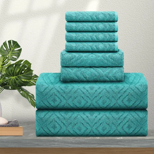 Vista 10 de Ferdilan Juego de 8 toallas de baño extra grandes, 2 toallas de baño de gran tamaño (35 x 70 pulgadas), 2 toallas de mano, 4 toallas para la cara