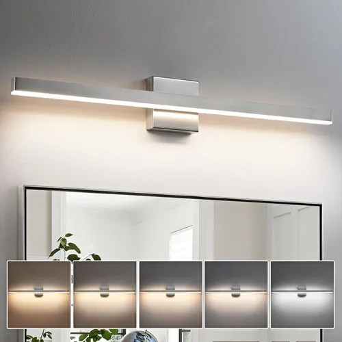 Vista 12 de KAISITE Luz de Baño Moderna Negra - Lámpara de Tocador LED Regulable de 5CCT de 24 Pulgadas para Espejo Negro