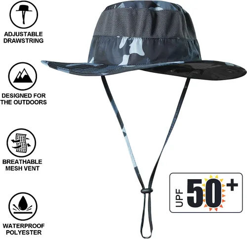 Vista 2 de Fishing Hat,Sun Cap with UPF 50+ Sun Protection and Neck Flap,for Man and Women